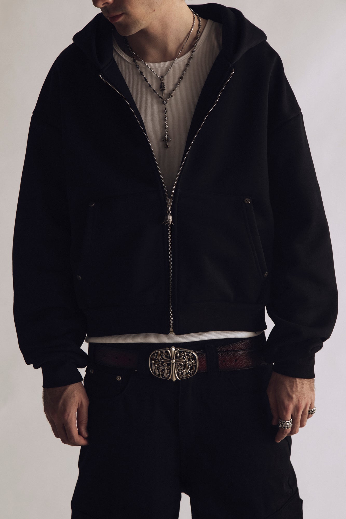 Cropped Zip-Up Hoodie - Ark Drive Club