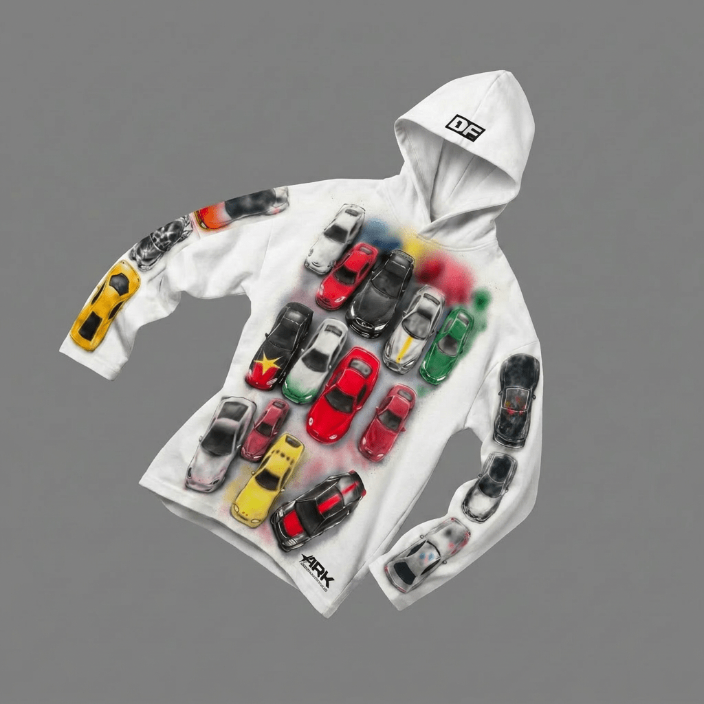 DF Car Collage Hoodie - Ark Drive Club