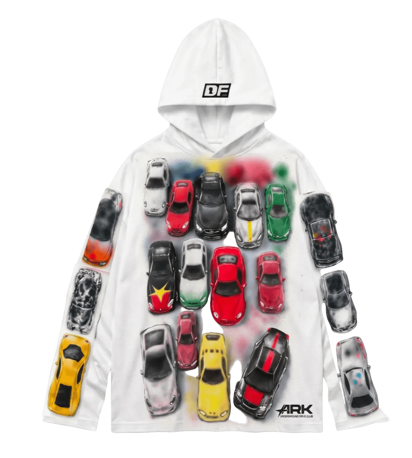DF Car Collage Hoodie - Ark Drive Club