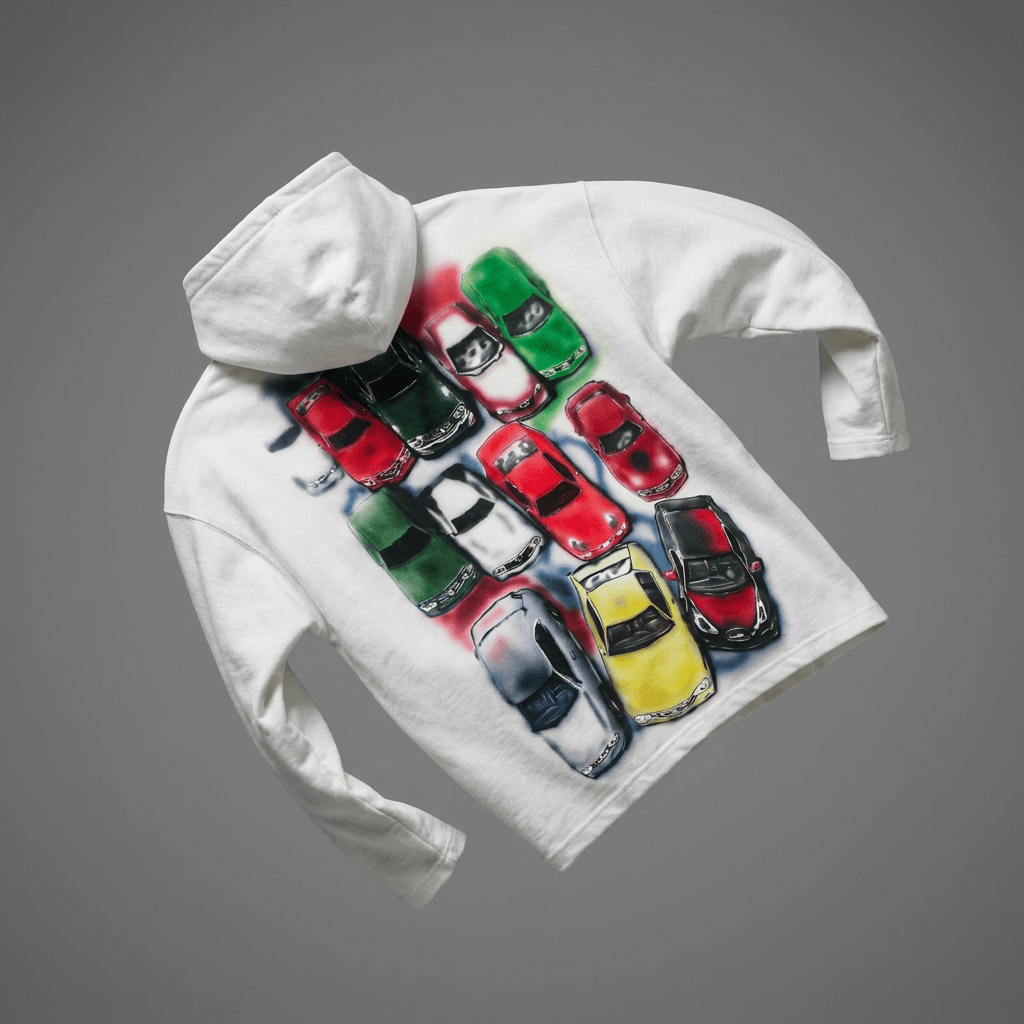 DF Car Collage Hoodie - Ark Drive Club